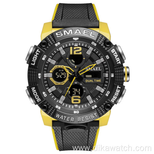 SMAEL Military Sport Watch Men Dual Display Waterproof